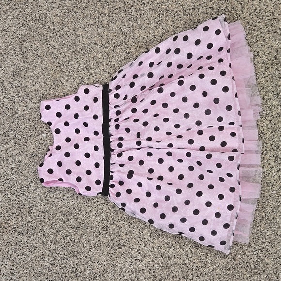 Pink Polka Dot Kids Dress with Bolero - Picture 2 of 8